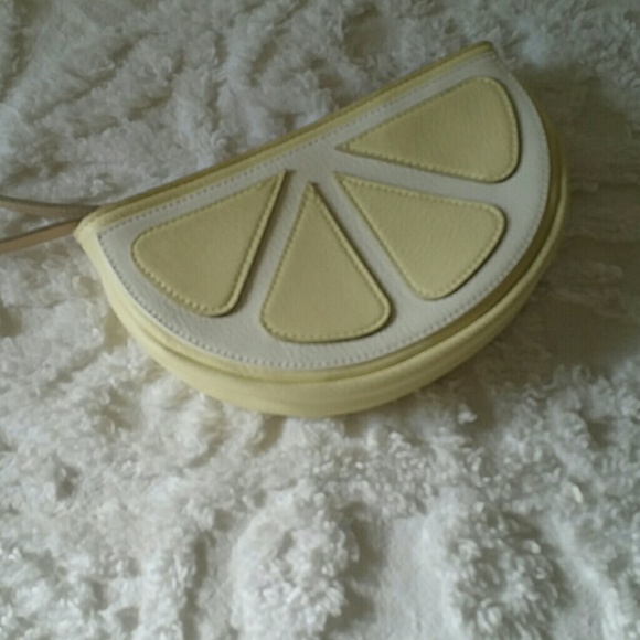 LC Lauren Conrad Handbags - LC Lauren Conrad Fruit Yellow and White Wristlet